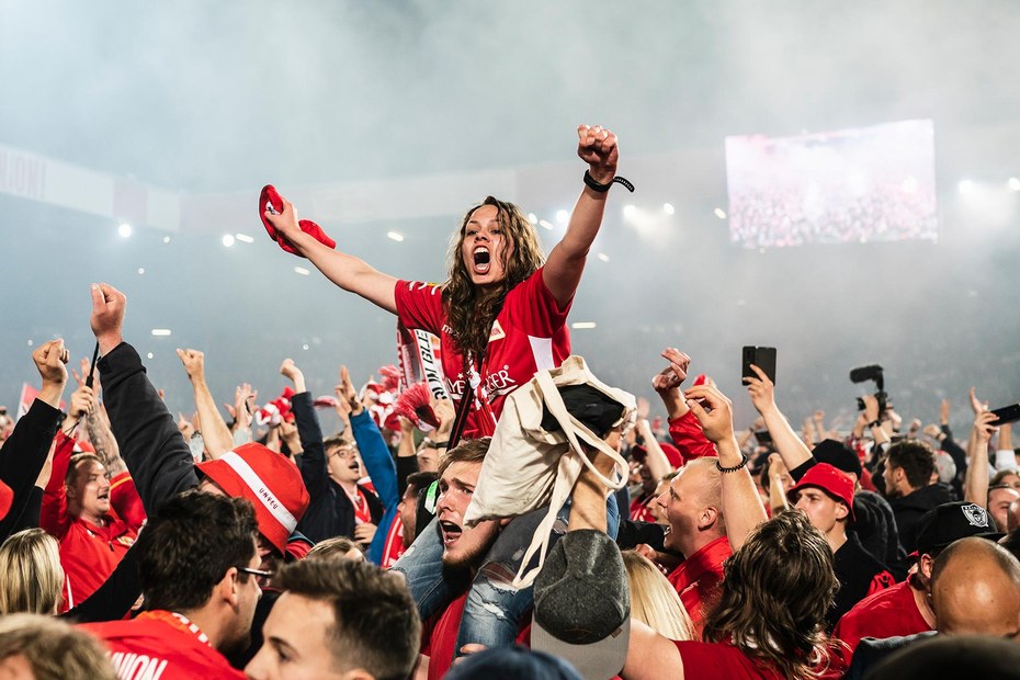 Der 1. FC Union Berlin steigt erstmals in die Bundesliga auf: Berlin-Köpenick, 27. Mai 2019