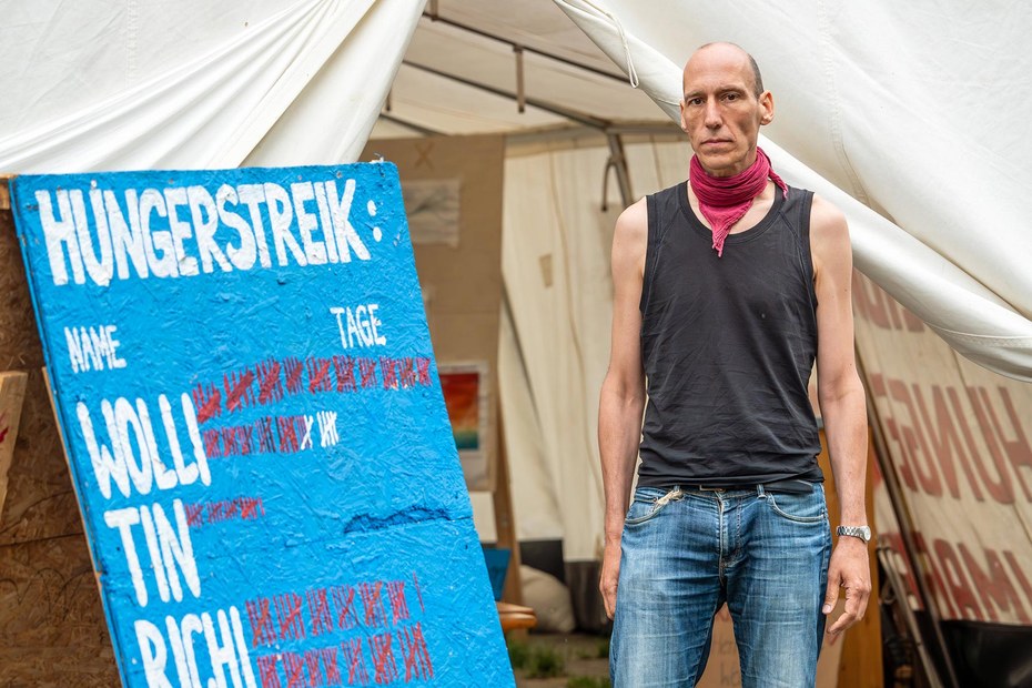 Wolfgang Metzeler-Kick befand sich Ende Mai für das Klima bereits über 80 Tage im Hungerstreik