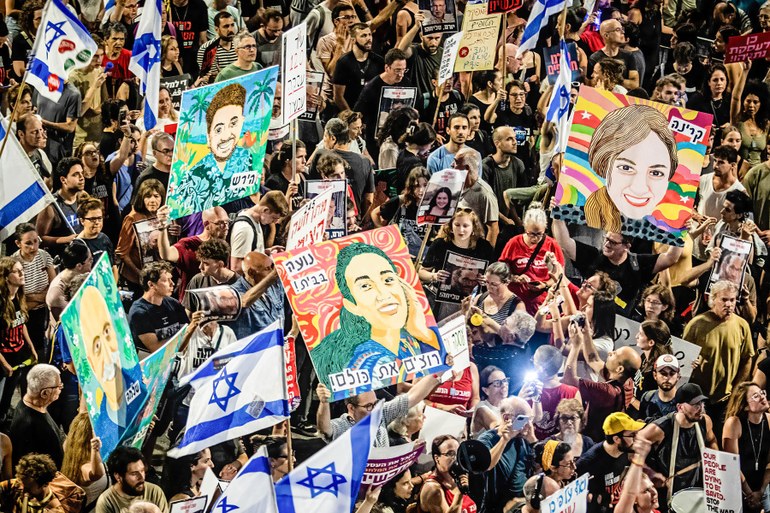Proteste in Tel Aviv gegen die Regierung von Benjamin Netanjahu